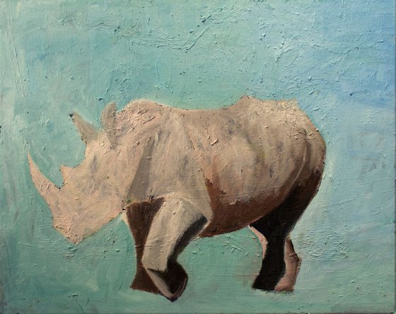 Rhino Painting by Ryan Louder