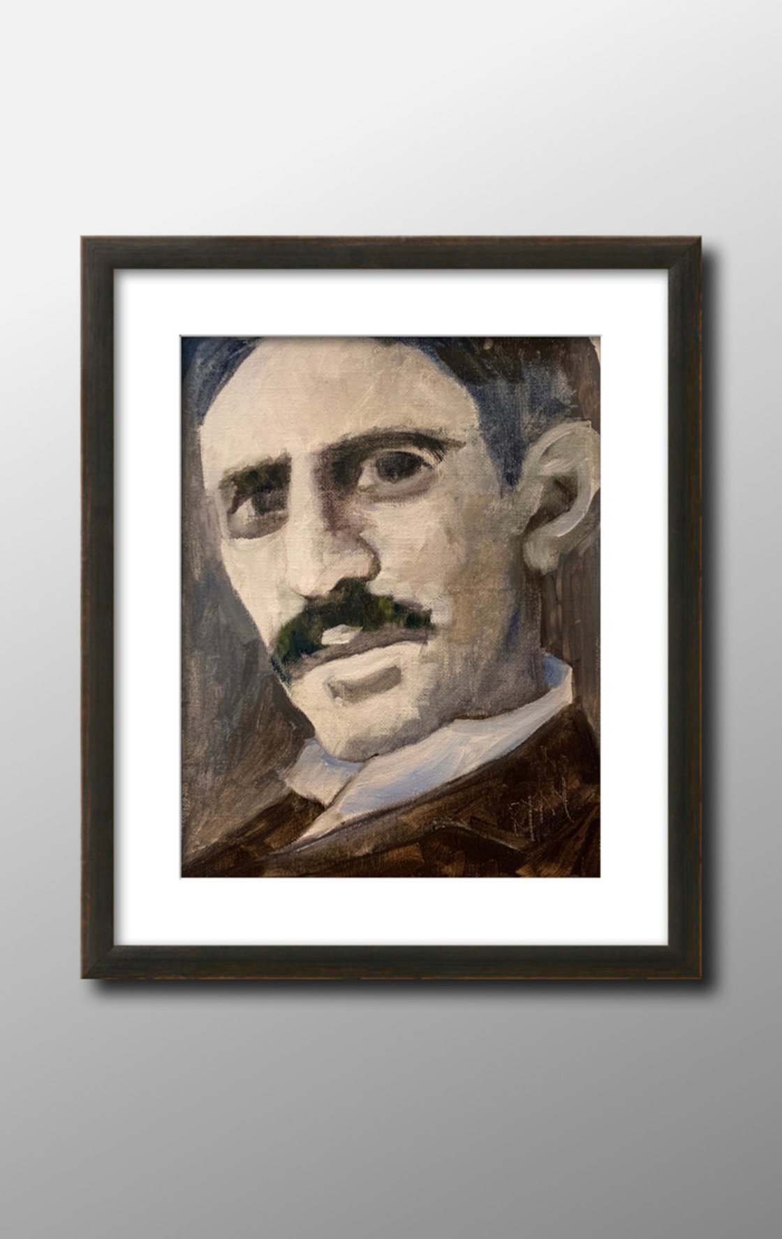 Tesla - Nikolai Tesla Portrait by Ryan  Louder - Sold