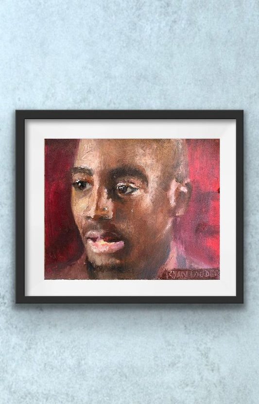 Portrait - 2Pac 1994 Painting by Ryan Louder