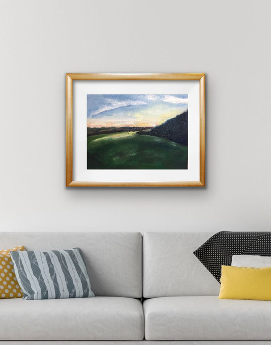 A painting titled 'Landscape at Dusk by Ryan  Louder' by Ryan Louder