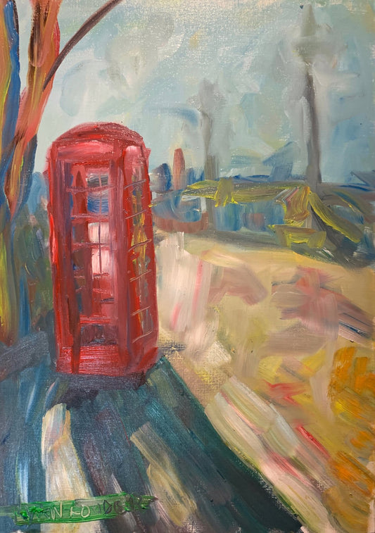 A painting titled 'London on A Summers Day. by Ryan  Louder' by Ryan Louder