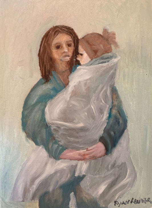 A painting titled 'Refugee by Ryan  Louder' by Ryan Louder