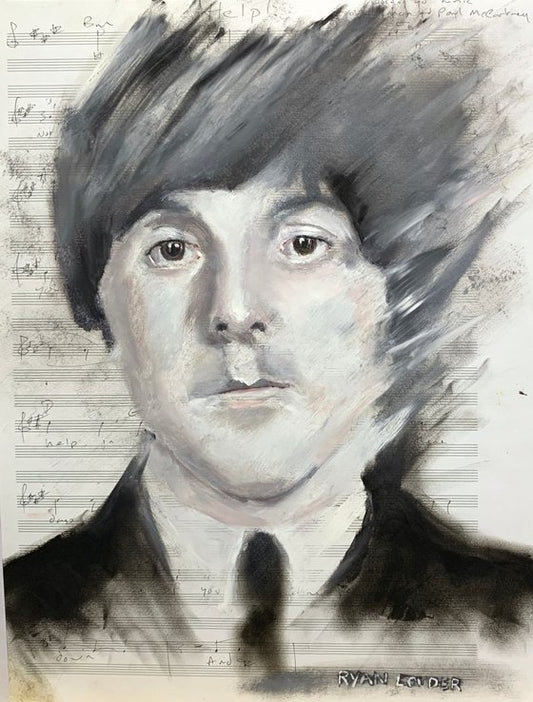 The Beetles - Paul Mcartney Painting by Ryan Louder