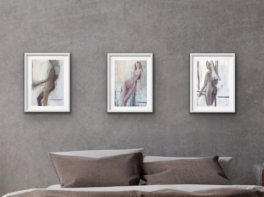 Nude Three Study' by Ryan  Louder - Sold - Surreal Multi-Layered Vision - Abstract Perspectives