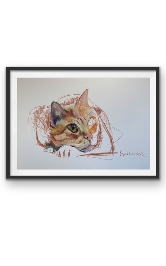 CAT Study by Ryan  Louder - Sold - Surreal Multi-Layered Vision - Ethereal Landscapes