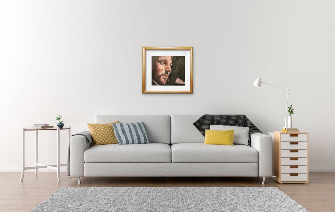 A painting titled 'Bruce Springsteen 1975 Born To Run by Ryan  Louder' by Ryan Louder
