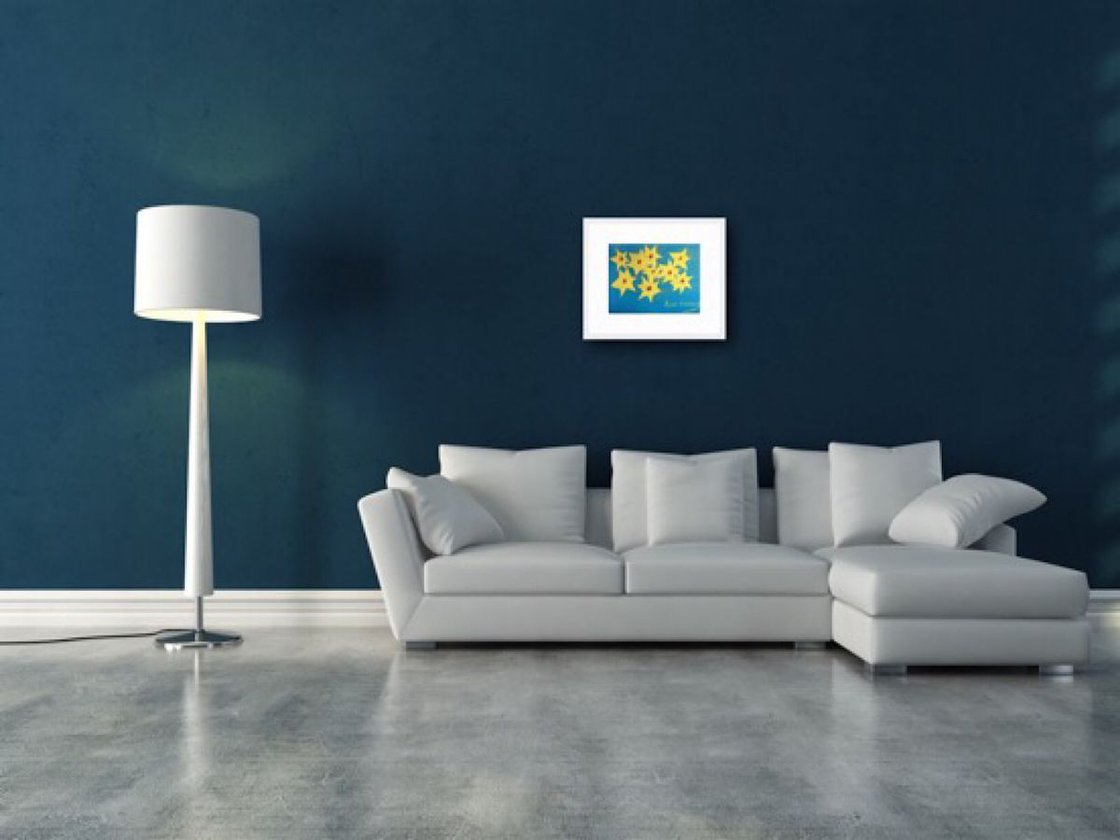A painting titled 'Yellow Flowers by Ryan  Louder' by Ryan Louder