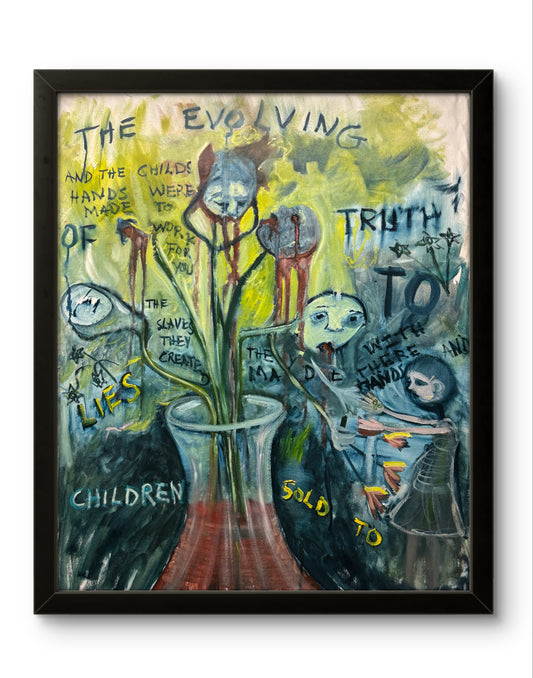 The Evolving Truth by Ryan  Louder - Sold - Surreal Multi-Layered Vision - Layered Realities