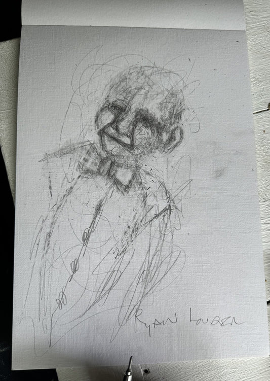 A painting titled 'The Old Man Was As Happy As Can Be by Ryan  Louder' by Ryan Louder