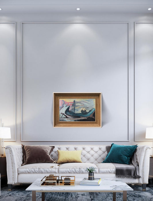 A painting titled 'Storm at Sea by Ryan  Louder' by Ryan Louder
