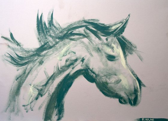 Horse Study Painting by Ryan Louder