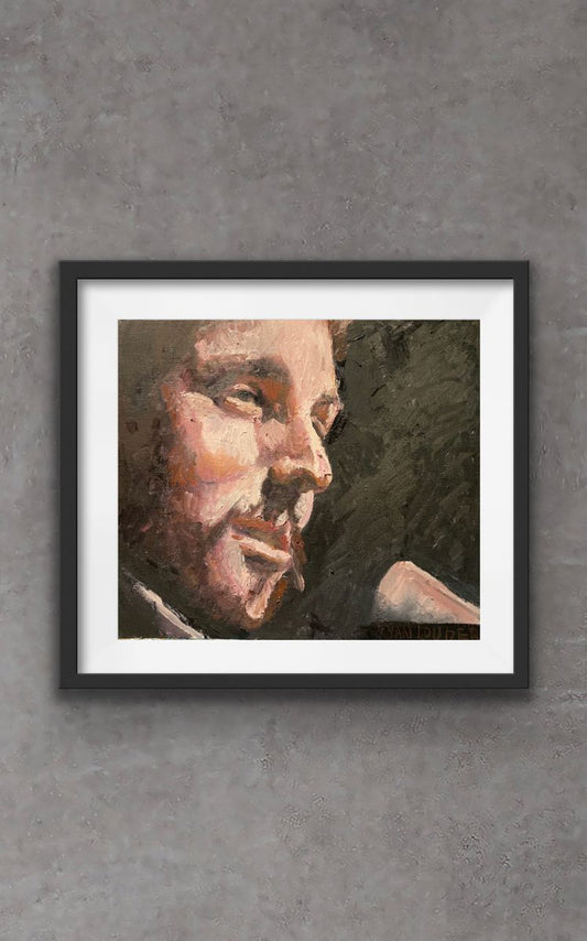 A painting titled 'Bruce Springsteen 1975 Born To Run by Ryan  Louder' by Ryan Louder
