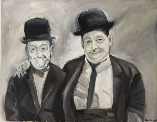 Laurel and Hardy Painting by Ryan Louder