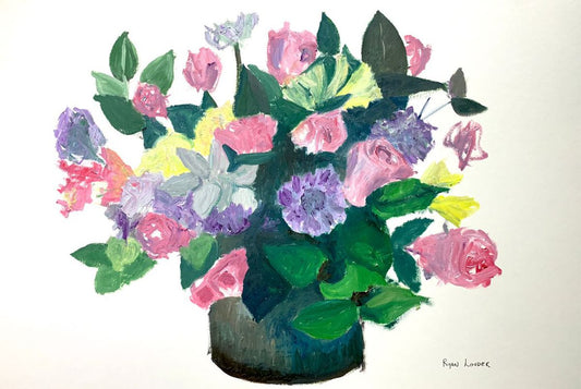 Flowers Study by Ryan  Louder - Sold - Surreal Multi-Layered Vision - Dreamlike Journey