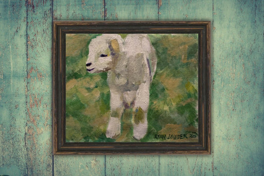 A painting titled 'Lamb by Ryan  Louder' by Ryan Louder