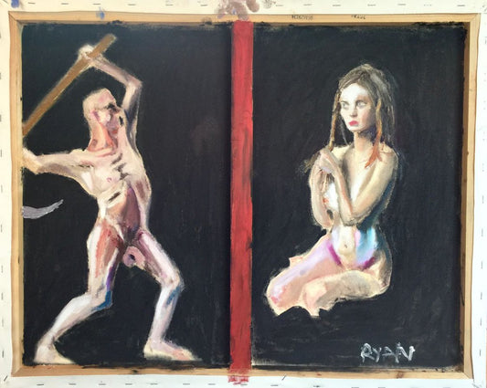 A painting titled 'Breaking Down Walls 24x30 Oil On Back Of Canvas by Ryan  Louder' by Ryan Louder