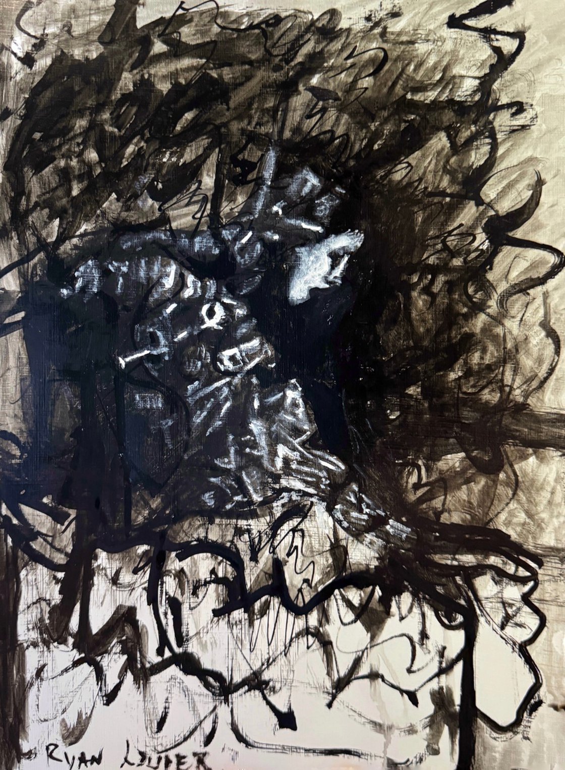 A painting titled 'The King That Lost It All by Ryan  Louder (SOLD)' by Ryan Louder
