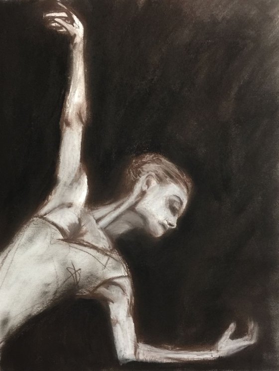 Ballet Dancers Drawing In pastel A3 Painting by Ryan Louder