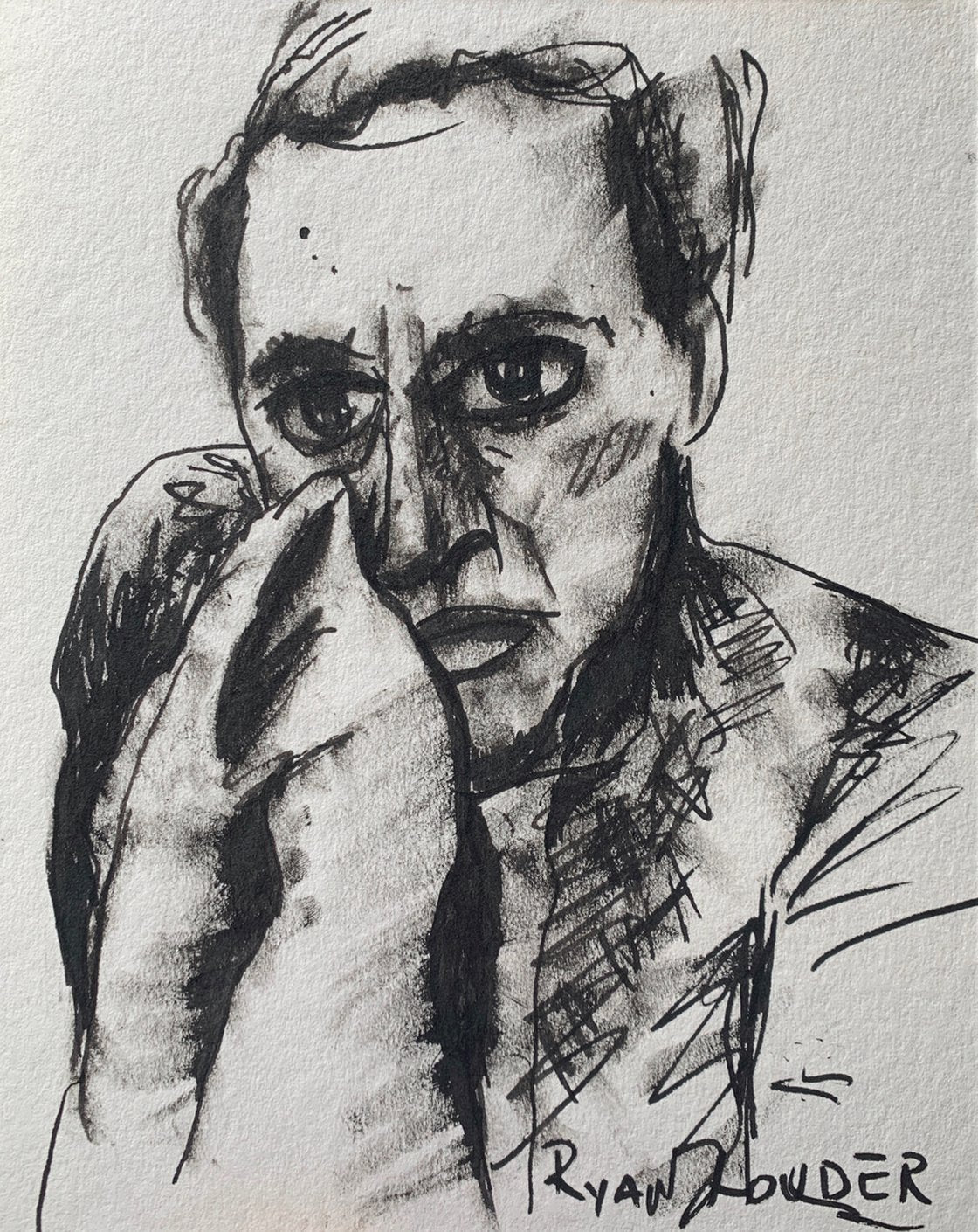 A painting titled 'The Tortured Actor by Ryan  Louder' by Ryan Louder