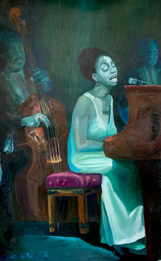 Nina Simone Singing The Blues Painting by Ryan Louder