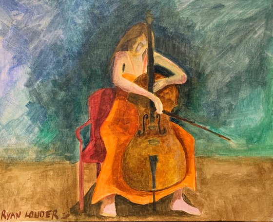 Cello Concerto Painting by Ryan Louder