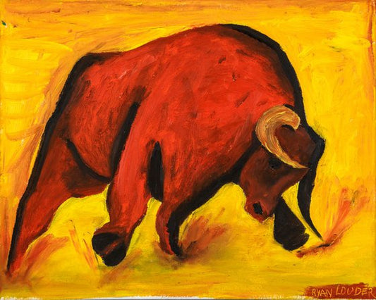 Bull Painting by Ryan Louder