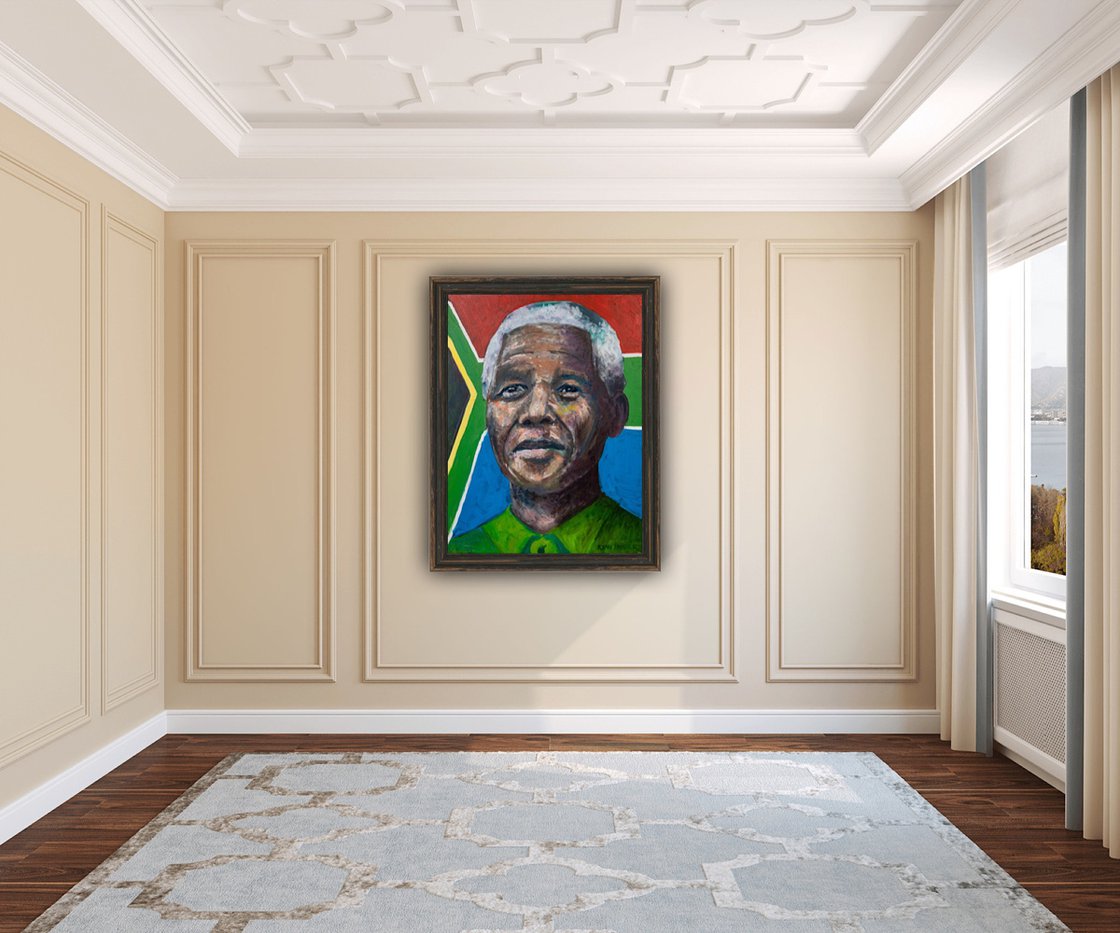 Nelson Mandela by Ryan  Louder - Surreal Multi-Layered Vision - Emotional Expression