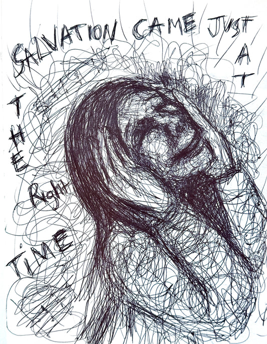 A painting titled 'Salvation' by Ryan Louder