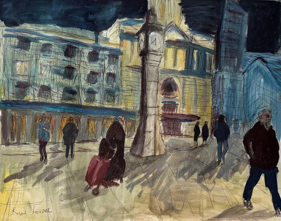 London Victoria Palace Theatre Painting by Ryan Louder