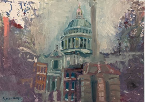 London St Paul’s Cathedral Painting by Ryan Louder