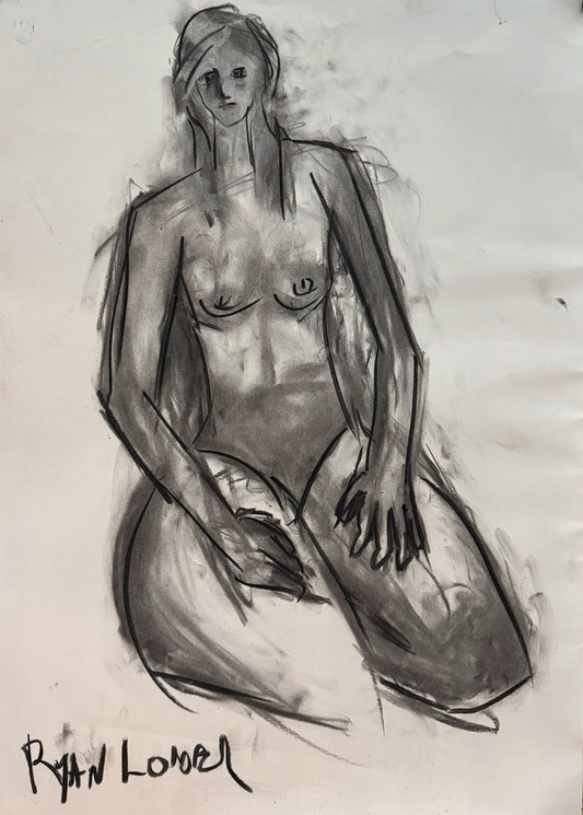A painting titled 'Nude Study of Zomer 1 by Ryan  Louder' by Ryan Louder