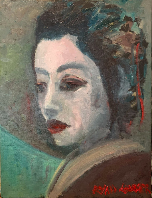 A painting titled 'Geisha by Ryan  Louder' by Ryan Louder