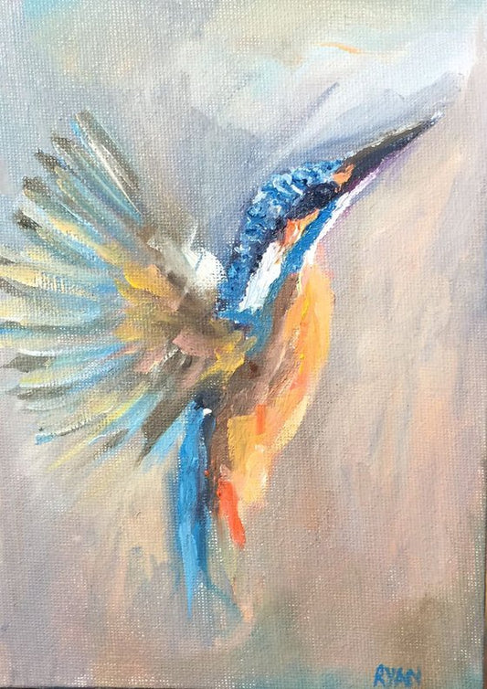 Kingfisher Painting by Ryan Louder