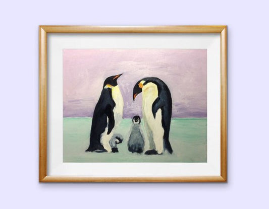 Penguins Painting by Ryan Louder