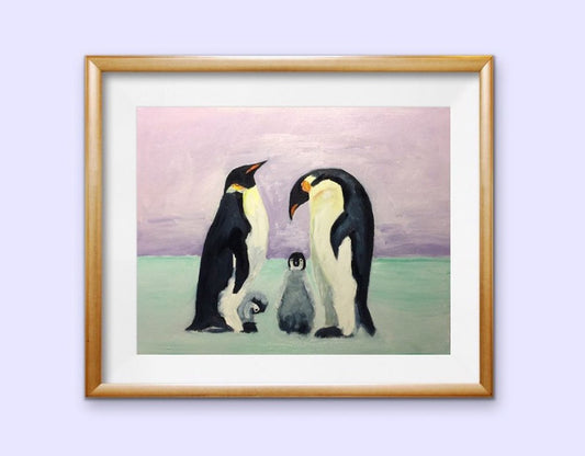 Penguins by Ryan  Louder - Sold - Surreal Multi-Layered Vision - Abstract Perspectives