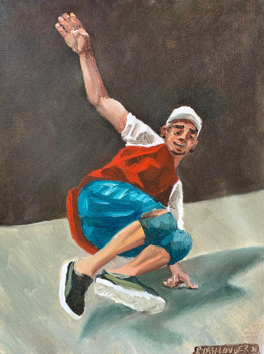 A painting titled 'Street Dancer by Ryan  Louder' by Ryan Louder