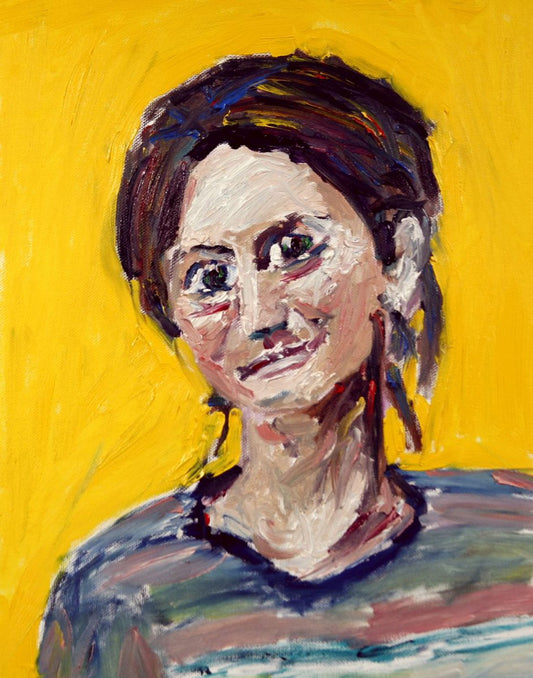 A painting titled 'Bemused With A Yellow Glow by Ryan  Louder' by Ryan Louder