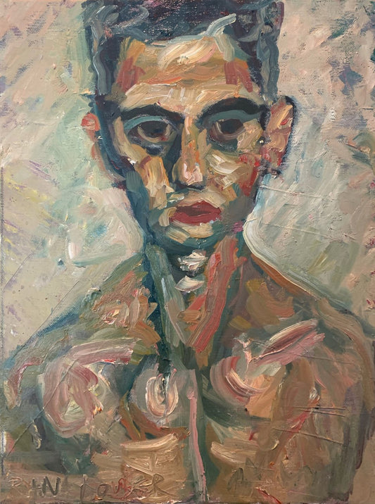 A painting titled 'Man by Ryan  Louder' by Ryan Louder