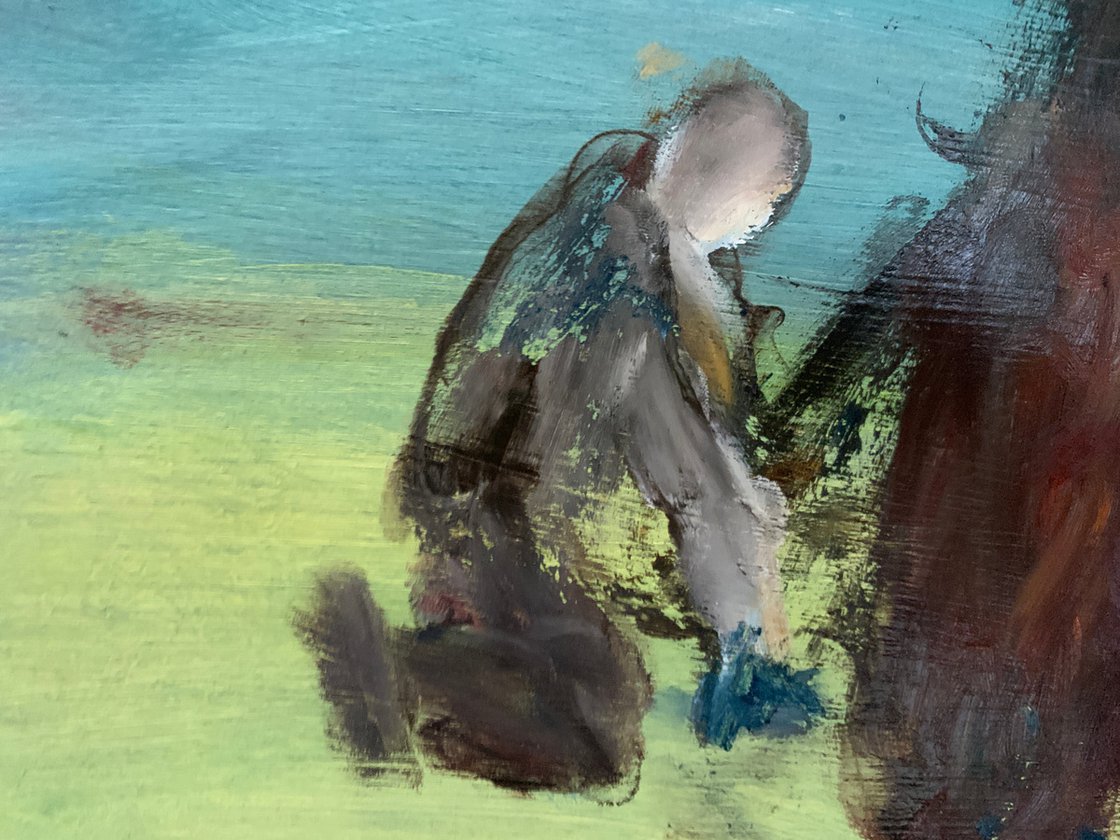 A painting titled 'The Irish Famine of 1845 by Ryan  Louder' by Ryan Louder