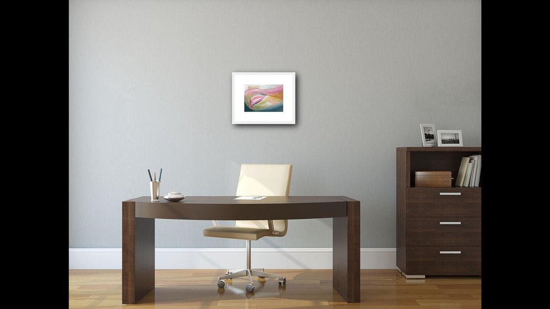 Boat Adrift - Sea Abstract - Pink Abstract - Yellow Abstract by Ryan  Louder - Sold