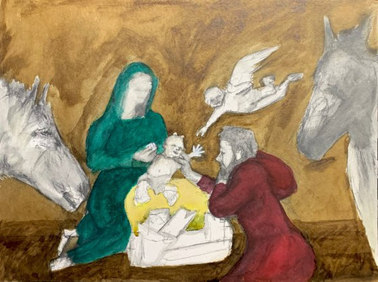 Nativity - Christmas Painting by Ryan Louder