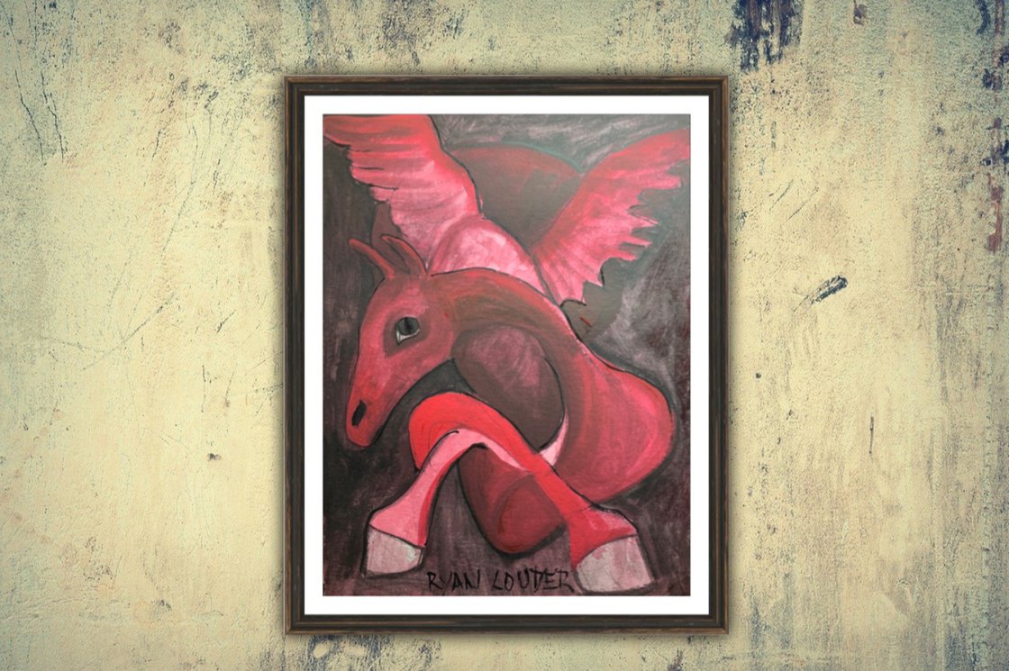 A painting titled 'Dragon Heart by Ryan  Louder' by Ryan Louder
