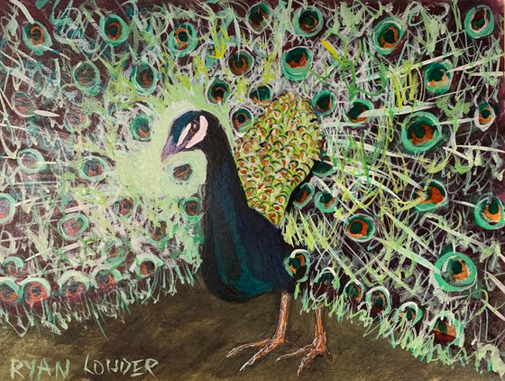 Peacock Painting by Ryan Louder