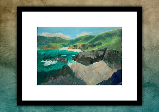 A painting titled 'Cornwall Boat Cove by Ryan  Louder' by Ryan Louder