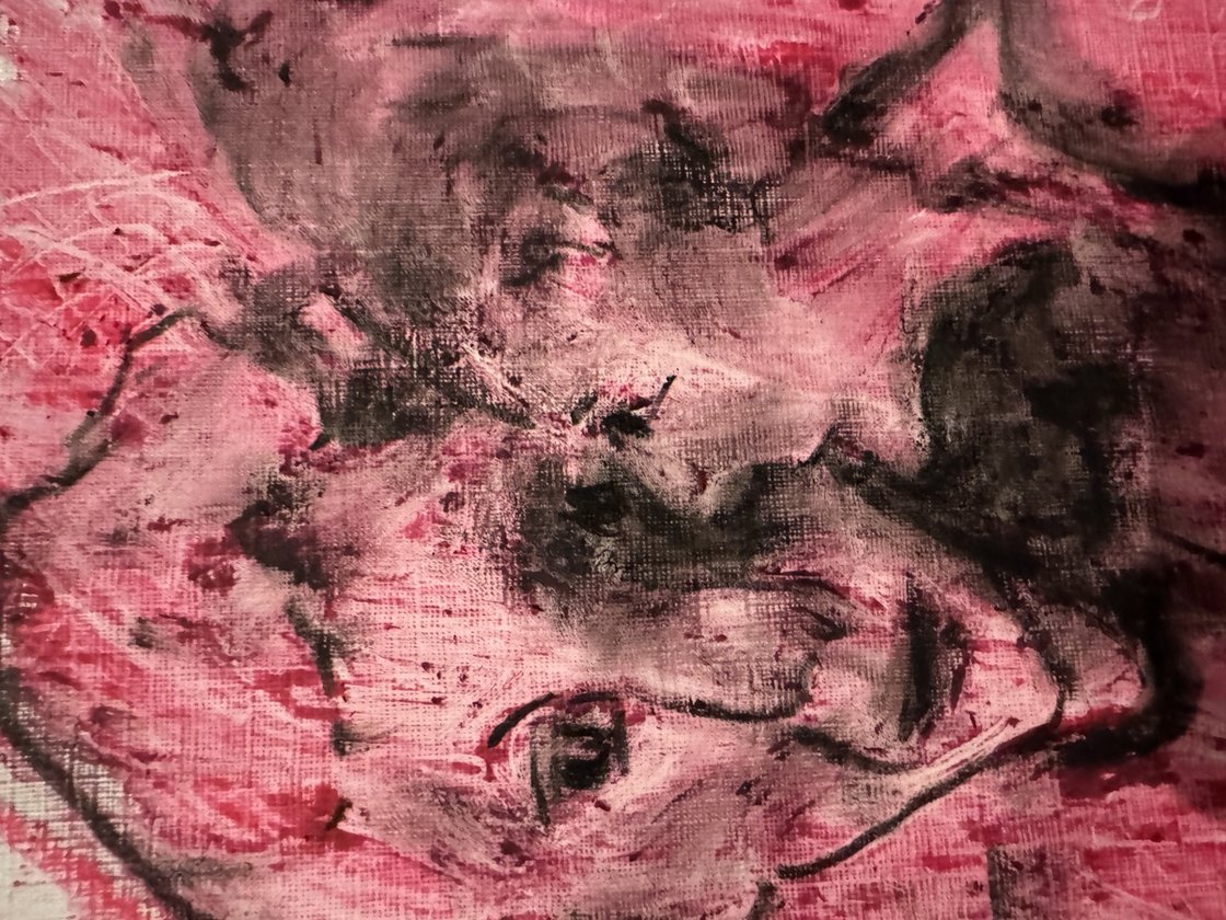 A painting titled 'The Interest by Ryan  Louder' by Ryan Louder