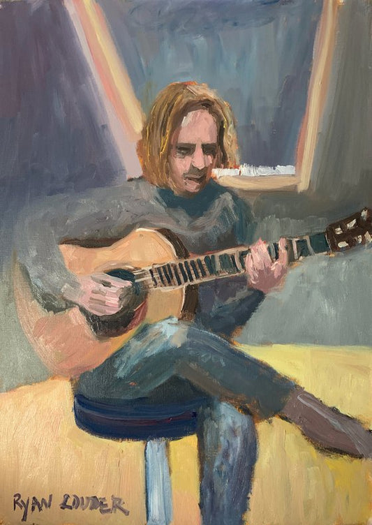 Guitar Player Painting by Ryan Louder