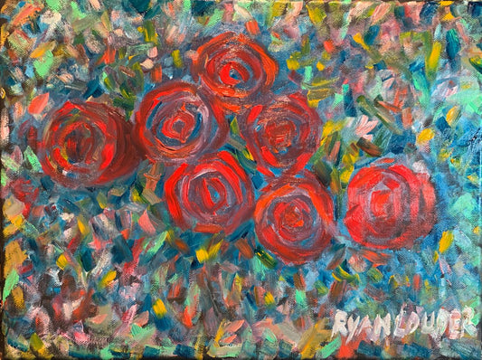 Flowers by Ryan  Louder - Sold - Surreal Multi-Layered Vision - Emotional Expression