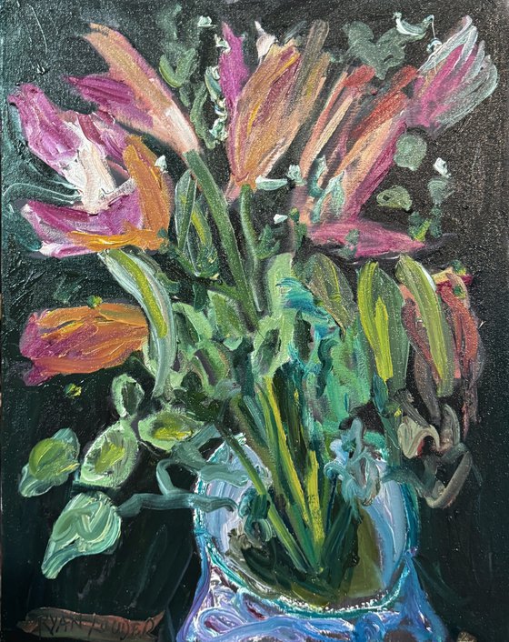 Wilting Lillies no.2 Painting by Ryan Louder