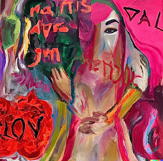 A painting titled 'When Lov was a Four Letter Word by Ryan  Louder' by Ryan Louder