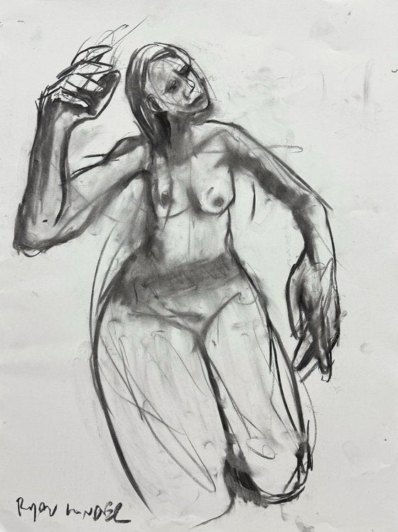 Nude Study of Zomer 5 Painting by Ryan Louder